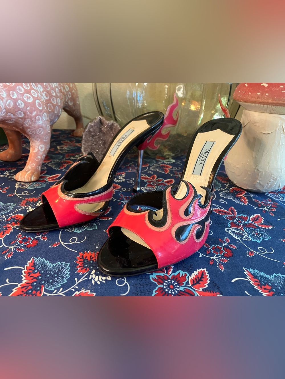 Prada Hot Pink Hot Rod Flame Heels 37 SS 2012 - Picture 2 of 15